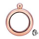 Bangle Bracelet Flask Rose Gold for Women Stainless Steel Flasks for Liquor with Funnel Flagon for Wine Beverages Water Drink Bar Indoor Outdoor Party (Rose Gold)