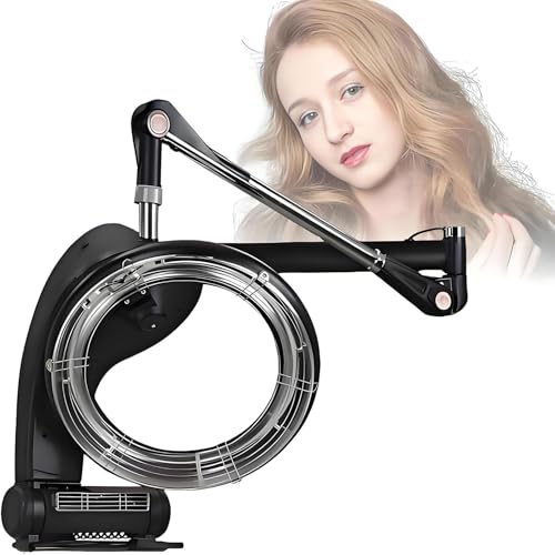 1200W Hair Dryer with Adjustable Styling Hood LED Control Panel - Professional Color Processor for Salons Barbershops Home