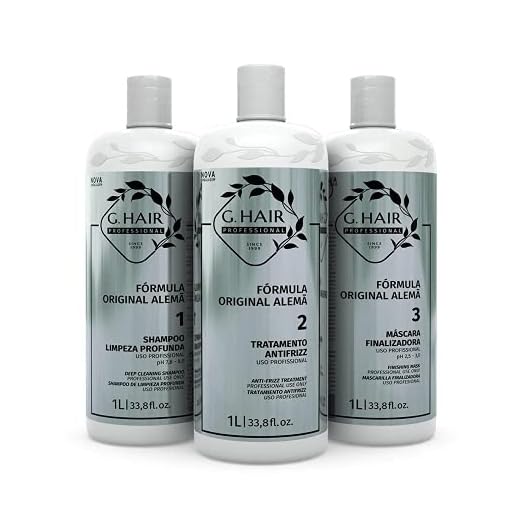 Kit de tratamento de queratina G.Hair Original Formula (3 passos) 1 litro