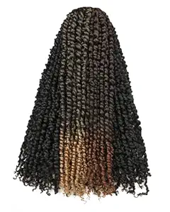 20 Inches 8 Packs crochet twists pre looped,Mixed Colors Combo Pack(6 packs 1B+ 1 pack T1B/27+1 pack T1B/30),Passion Twist Crochet Hair-Super Long Pre-twisted Hair Extensions(20"-8 Packs,1B+T27+T30)