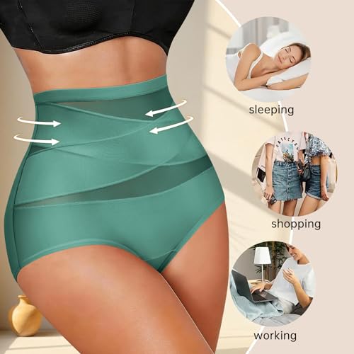 Image of Tummy Control Underwear for Women,Seamless High Waisted Panties,Stretch Ladies Brief Multipack