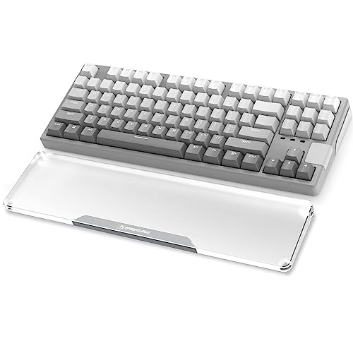 Repose-poignet TKL 87 touches en acrylique transparent MAMBASNAKE argent