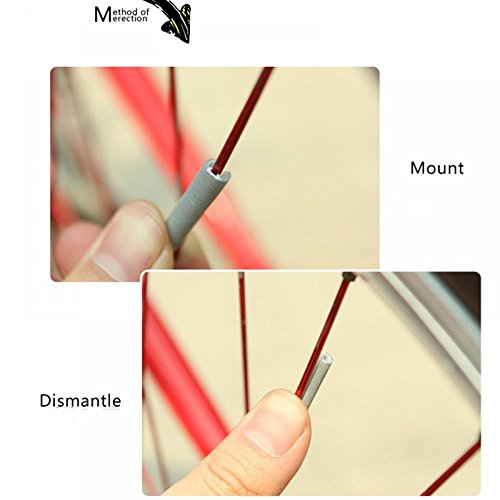 Gootrades Bicycle Wheel Rim Spoke Bike Mount Tube Warning Light Strip Reflector (Pack Of 24) #TOP4