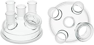 Chemglass CG-1946-50 Series CG-1946 Five Neck Reaction Vessel Lid, 200 mm