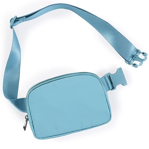 Image of ODODOS Unisex Mini Belt Bag with Adjustable Strap Small Fanny Pack for Workout Running Traveling Hiking, Steel Blue