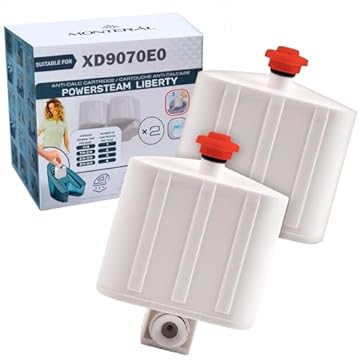 MONTERAL XD9070E0 per Rowenta Liberty Powersteam Cartuccia Anticalcare Set 2 Adattato per Tefal per Calor Ferro da Stiro a Vapore con Caldaia