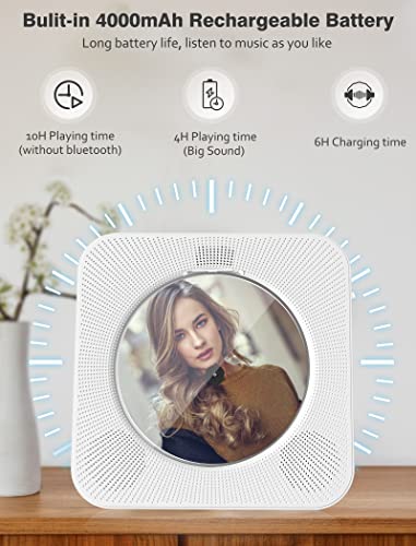 Gracioso CD-806 Portable Cd Player With Bluetooth: 4000Mah Recheageable Kpop Music Player thumb #1