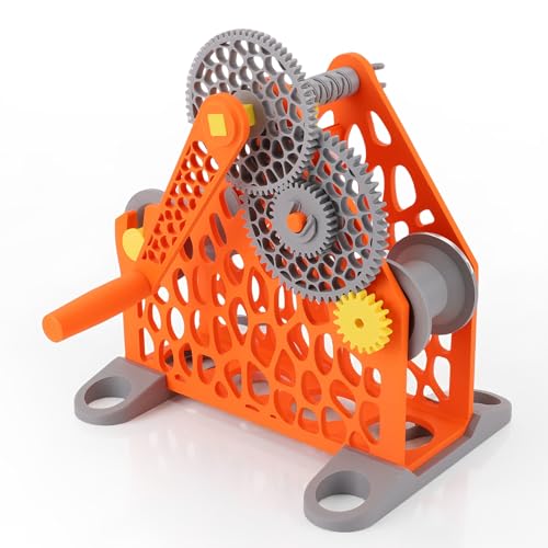 3D Printer Filament Respooler, Hand Cranked 1kg Capacity Filament Spool Rewinder with Detachable Modular Design for 3D P