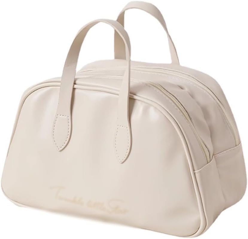 SMEJS 女性のための大容量の化粧バッグ、ポータブル旅行用トイレタリーと収納バッグ