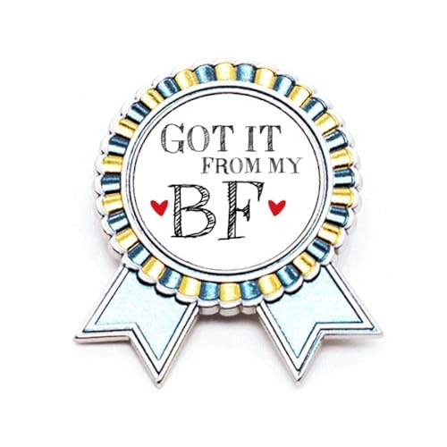 Broche Saint-Valentin Got It From My BF en métal taille M pour accessoire de mode