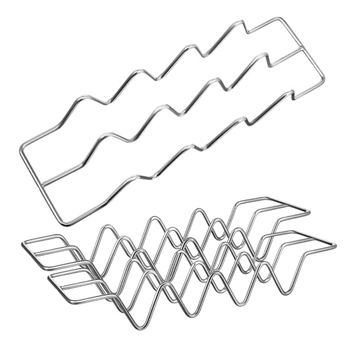 Alipis Tortilla Stand Set Stainless Steel Taco Racks Baking Tray for Hard Shells Taco Server Space-saving Design