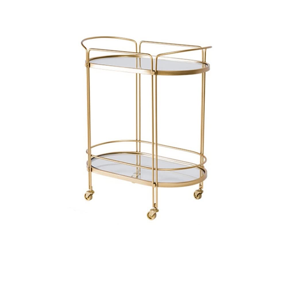 DNATS Nordic Restaurant Bar Trolley Tea and Wine Trolley Movable Wheeled Food Delivery Trolley