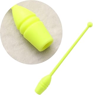 Sosoport Ginástica Longa Palitos de Dança Bastões de Fita Rítmica da Ginástica Rítmica Dançar Varinhas Giratórias Girando para Performance Amarelo