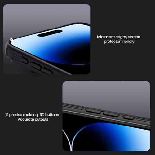 Image of Mangix for iPhone 16 Pro Max Case with Camera Cover,Slim Fit Thin Polycarbonate Protective Shockproof Cover with Slide Camera Cover, Upgraded Case for Phone 16 Pro Max 6.9inch 2024 Black