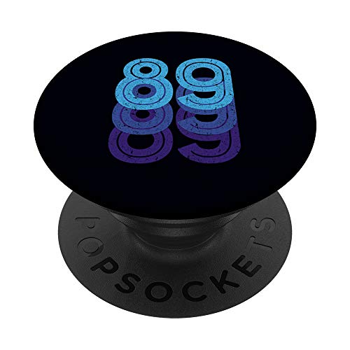 89 Número de la Suerte 89 años Edad de Cumpleaños Equipo Dep PopSockets PopGrip: Agarre intercambiable para Teléfonos y Tabletas