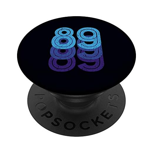 89 Número de la Suerte 89 años Edad de Cumpleaños Equipo Dep PopSockets PopGrip: Agarre intercambiable para Teléfonos y Tabletas