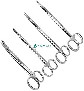 4 Pcs Surgical Scissors Straight & Curved Metzenbaum Blunt 6