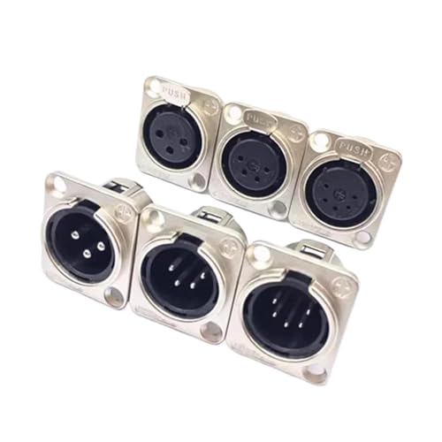 Connecteur XLR mâle résistant aux interférences pour installation micro 5 pièces - 3