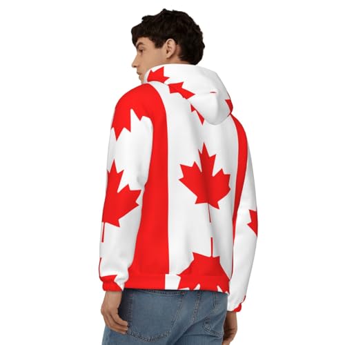 Sweat à capuche drapeau canadien homme vêtement mi-saison confortable - 3