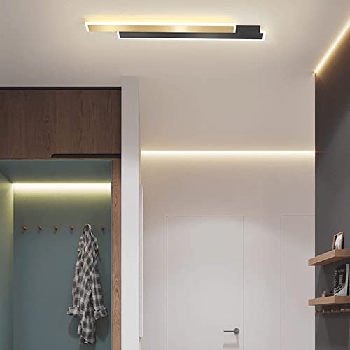 Luces de pared LED modernas de 28W tipo aplique de pared de tira larga metálico 7