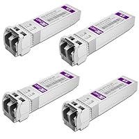 10GBASE-SR SFP+ Transceiver, 10G SFP+ auf LC Multimode-Fasermodul, kompatibel mit Cisco SFP-10G-SR, Ubiquiti UniFi UF-MM-10G, Mikrotik S+85DLC03D, Meraki, Netgear, D-Link und mehr, 4 Stück – Ansicht 1