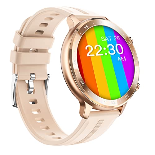 Image of Maxx SX25 Pro Smart Watch 1.28-inch-Fitness Tracking, Bluetooth Call, Music Playback, IP67 Waterproof, 5.0+4.0 Bluetooth, VC32S Heart Rate Monitor, 100+ Sports Modes, Extended Battery Life (Rose Gold)
