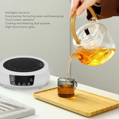 Tetera eléctrica mini cerámica 800W con 8 niveles pot miniatura 3