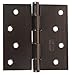 Emtek 91014 4" x 4" Square Corner Plain Bearing Mortise Hinge - Pair, Oil Rubbed Bronze