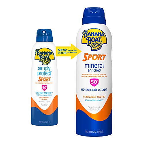 Banana Boat Sport Mineral Enriched, Reef Friendly, Broad Spectrum Sunscreen Spray, Spf 50, 6Oz. #TOP1