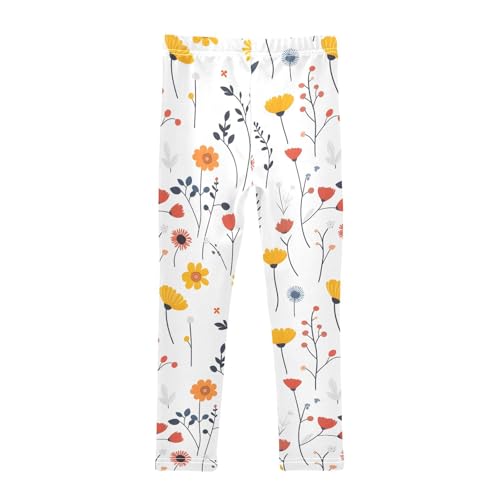Girls' Leggings Colorful Flowers Floral Kids Yoga Tights Pants 1 Pack 208608392