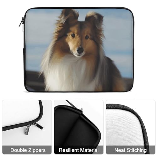 Funda Protectora para Laptop 17 Pulgadas con Diseño de Perro Shetland miniatura 3