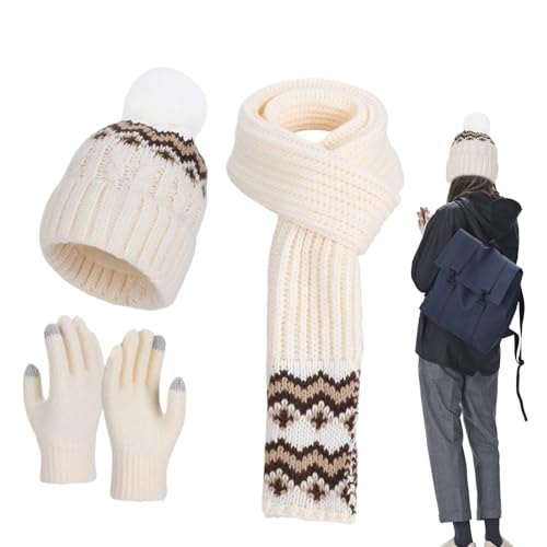 Bonnet hiver femme et écharpe cache-cou extérieur neige randonnée