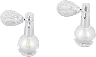 Healeved 2piezas Spray De Polvo Iluminador Para Maquillaje Botella De Perfume Pulverizador De Alta Brillo Herramienta De Aplicación De Polvo Suelto Para Mujeres y Niñas Color Perla Blanco