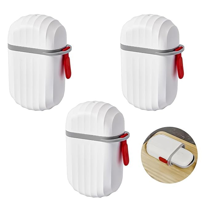 Image of TASMAX Travel Soap Holder-Plastic Box | Travelling Accessories Waterproof Hand Wash Soaps Box, Leak Proof Portable Soap Dish Case [Pack of 3]