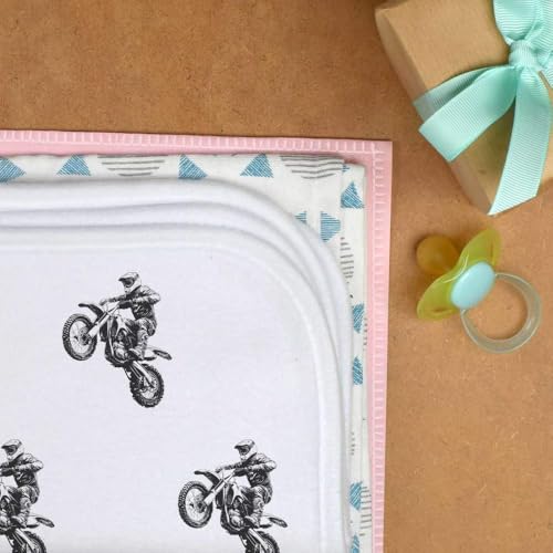Azeeda 'Dirt Bike Jump' Baby Burp/Wash Cloth (BC00028491)3