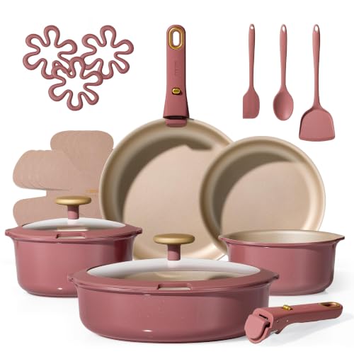 25% Off CAROTE Nonstick Cookware Set with Detachable Handle - Image 2