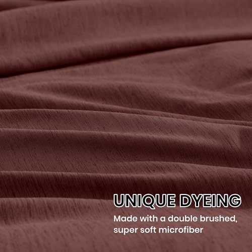 Image of Monbix Cationic Comforter 7 Piece Bedding Set - Dark Red, King