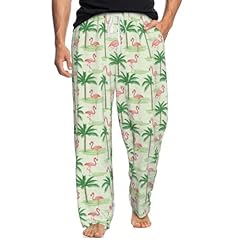 Flamingos Palm Trees Green Color