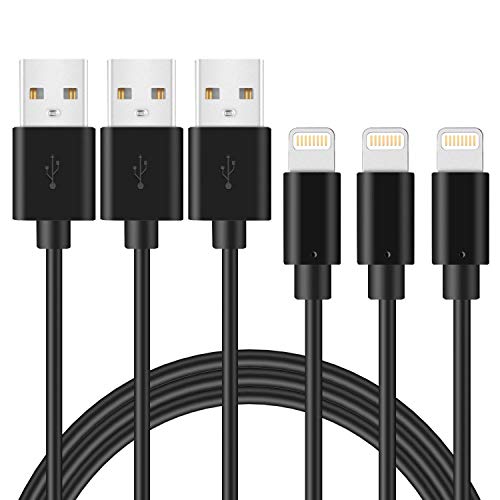 Marchpower Charger Cable iPhone 3Pack 6FT Lightning Cord USB Cable Fast Charging Cord MFi Certified iPad (2020) iPhone 11 Pro Max XR Xs X 8 Plus 7 Plus 6S 5S SE iPad Pro Air iPod Touch Black