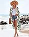 MayBuy Kimonos for Women Swimsuit Coverups Beach Cover Up Swimwear Long Flowy Chiffon Cardigan Summer Boho Open Front Cover Up Green Floral S