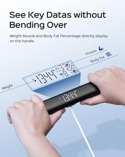Body Pod Scale, 8-Sensor Smart Scale and Body Composition Analyzer, Digital Bathroom Monitor Measures Fat, Muscle Mass, BMI, Syncs with App for 24 Users - Image 6