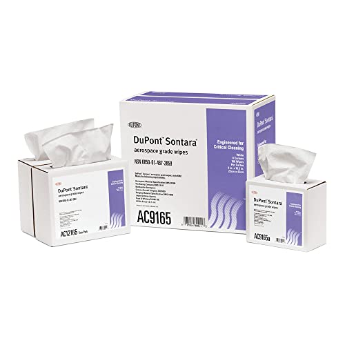 Contec AC9165 DuPont Sontara White Aircraft Wipe In Single Pop-Up Dispenser Box, 9" Length x 16.5" Width (Pack of 100) image 2