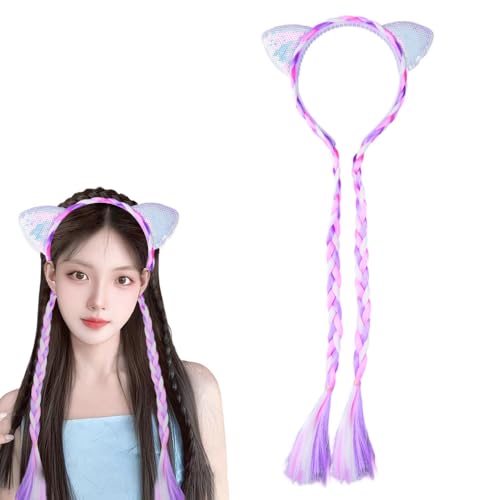 Cat Hair Accessories for Girls Halloween Cat Ear...