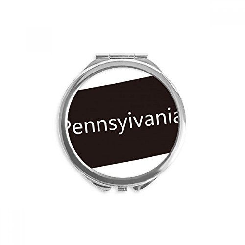 Miroir rond silhouette Pennsylvanie pour sac à main