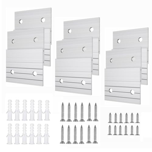 Image of Z Clips French Cleat Picture Hanger Aluminum French Cleat Hanger Heavy Duty Picture Hangers Wall Mounting Mirror Hanging Hardware Z Clip Mirror Hanger for Artwork, Wall Painting (2 inch-6Pairs)