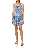Mieder vorne zum Binden Angie Damen Paisley Spaghettiträger Kleid mit Krawatte, Denim, Groß