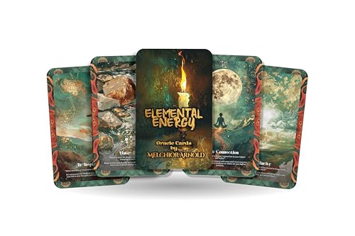 Elemental Energy Oracle – Connect With Nature’s Forces – Earth, Air, Fire & Water Wisdom 22-Card Deck