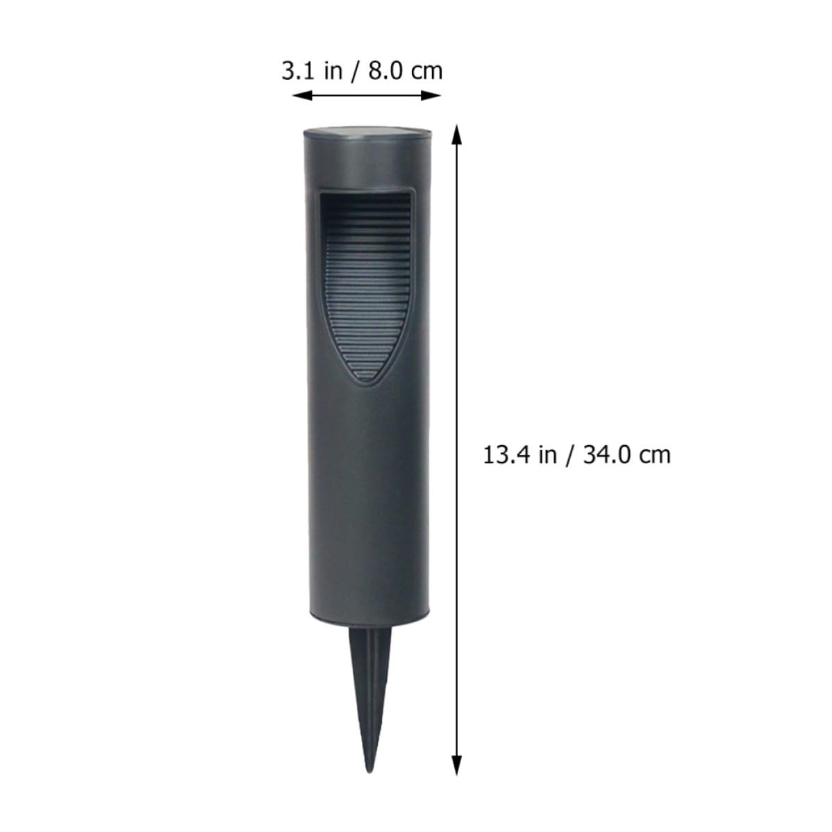 GALPADA Lámpara de Estaca LED Solar Luz Solar para Césped para Césped 2 Piezas Negro, Abs y Acero Inoxidable, Iluminación Automática, sin Cableado, para Patios y Parques