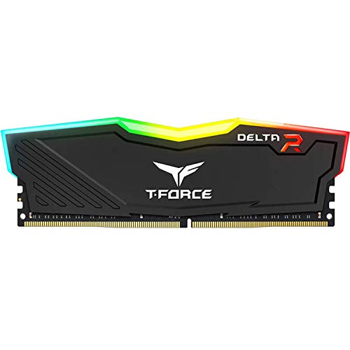 TeamGroup T-Force Delta RGB 8GB (8GBx1) DDR4 3600MHz CL18 Black Gaming Desktop Memory – TF3D48G3600HC18J01 For Rs. 2650 @ 75 %