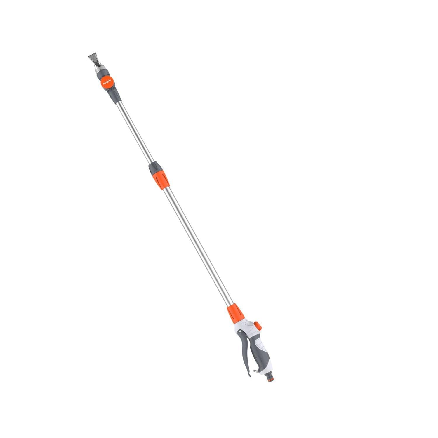 SPIDO Lance télescopique avec gouttière - 160 cm - Lance d’arrosage haute portée - Nettoyage gouttières et façades